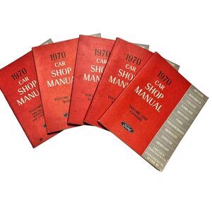 1970 FORD Car Shop Manuals #1-5 Complete Set Ford Motor Company Original